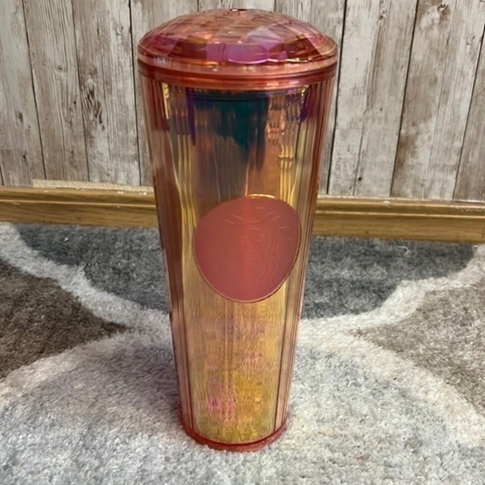 Starbucks Orange Cream Jeweled Top Tumbler